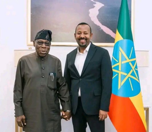 ጠቅላይ ሚኒስትር ዐቢይ አሕመድ (ዶ.ር) ከኦሊሴጉ ኦባሳንጆ ጋር ተወያዩ።