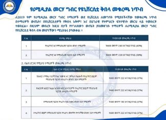 የ2019 ዓ.ም የሬሜዲያል መርሐ ግብር የዩኒቨርሲቲ መግቢያ ነጥብ ይፋ ሆነ።