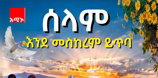 የአዲስ ዓመት ጎህ – ተናፋቂው የሠላም ፀዳል