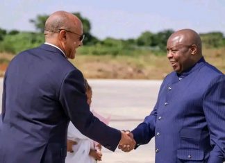 ምክትል ጠቅላይ ሚኒስትር ተመስገን ጥሩነህ የቡሩንዲ ፕሬዝዳንት ክቡር ኢቫሪስት ንዴሺሚዬን በባሕር ዳር ተቀበሉ።